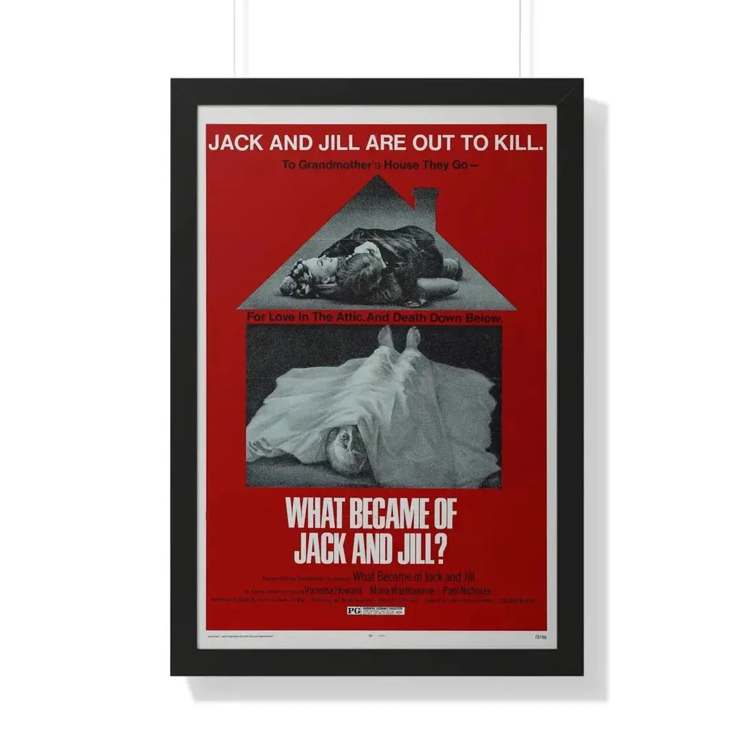 WHAT BECAME OF JACK AND JILL 1972 - Framed Movie Poster 20" x 30" Black - The Sticker Space