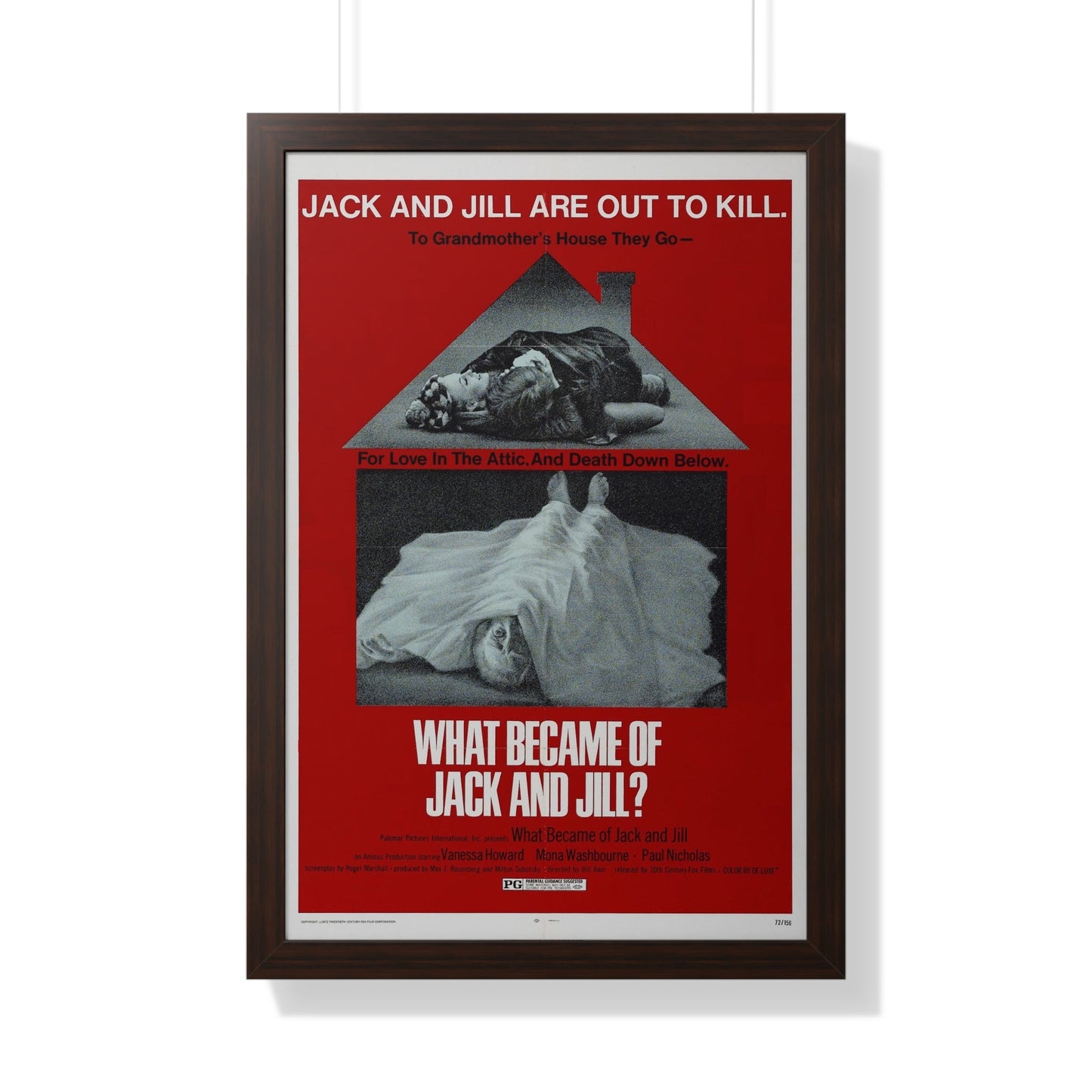 WHAT BECAME OF JACK AND JILL 1972 - Framed Movie Poster-20" x 30"-The Sticker Space