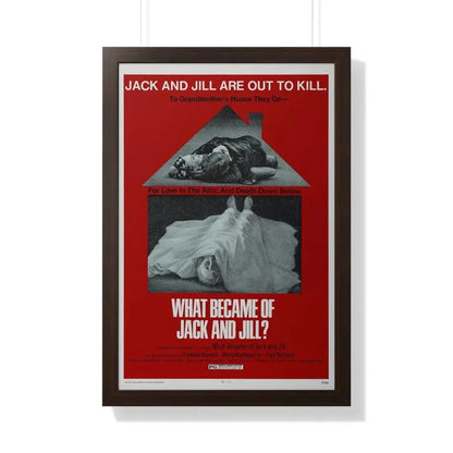 WHAT BECAME OF JACK AND JILL 1972 - Framed Movie Poster 20" x 30" Walnut - The Sticker Space