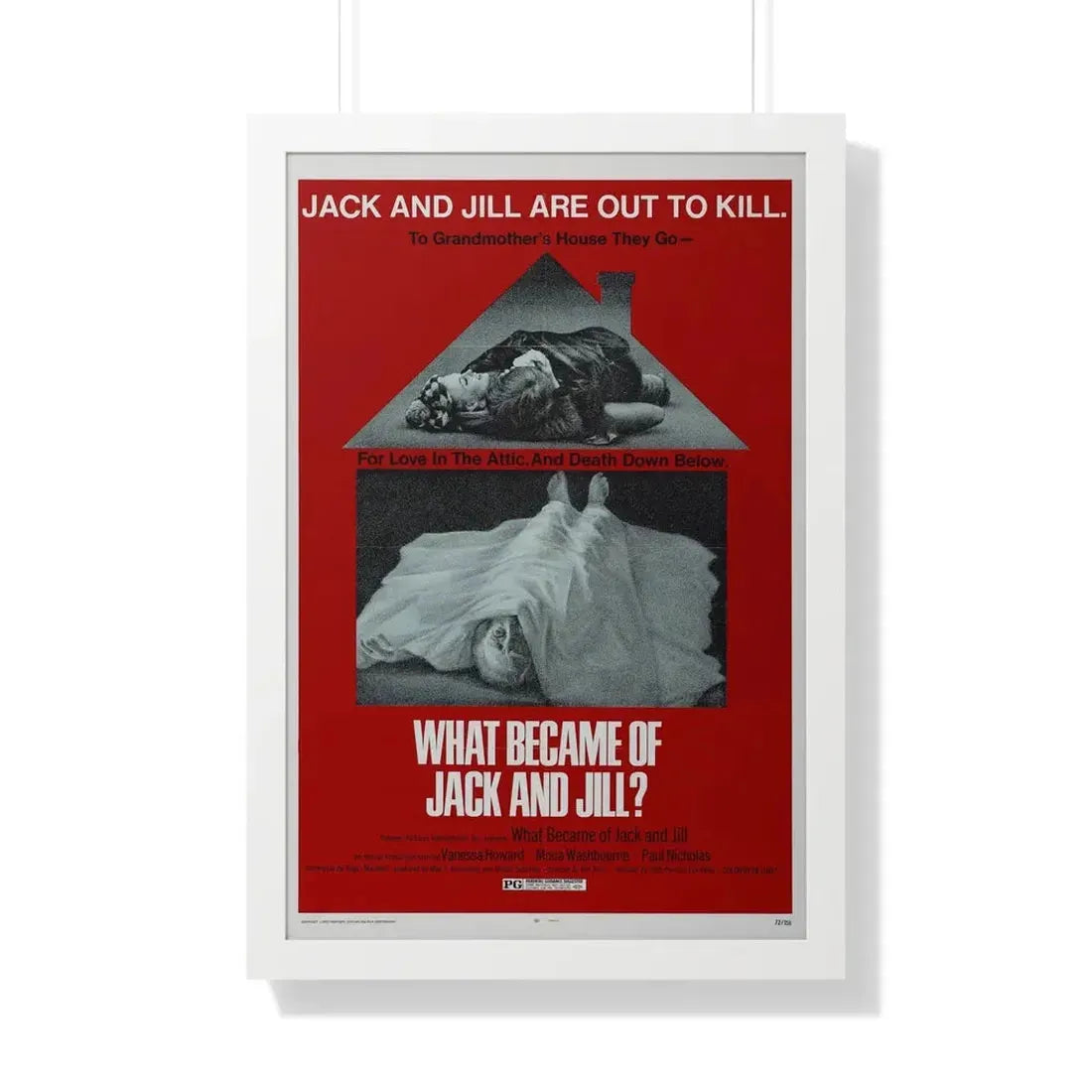 WHAT BECAME OF JACK AND JILL 1972 - Framed Movie Poster 20" x 30" White - The Sticker Space