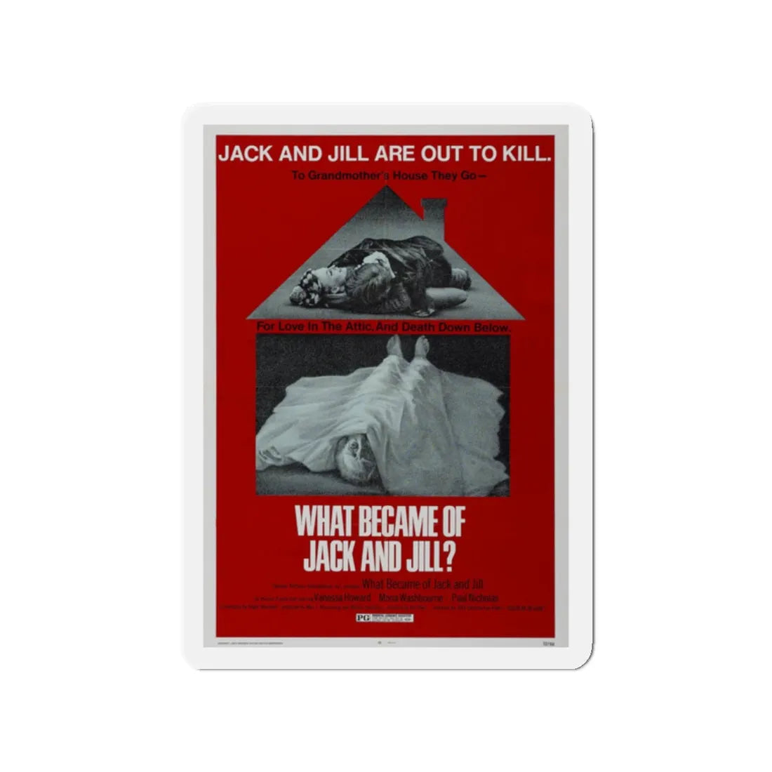 WHAT BECAME OF JACK AND JILL 1972 Movie Poster - Refrigerator Magnet 2 Inch - The Sticker Space