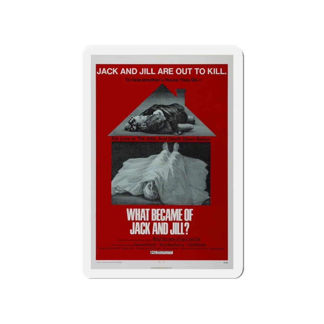 WHAT BECAME OF JACK AND JILL 1972 Movie Poster - Refrigerator Magnet 4 Inch - The Sticker Space