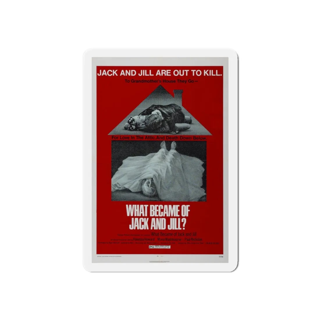 WHAT BECAME OF JACK AND JILL 1972 Movie Poster - Refrigerator Magnet 6 Inch - The Sticker Space