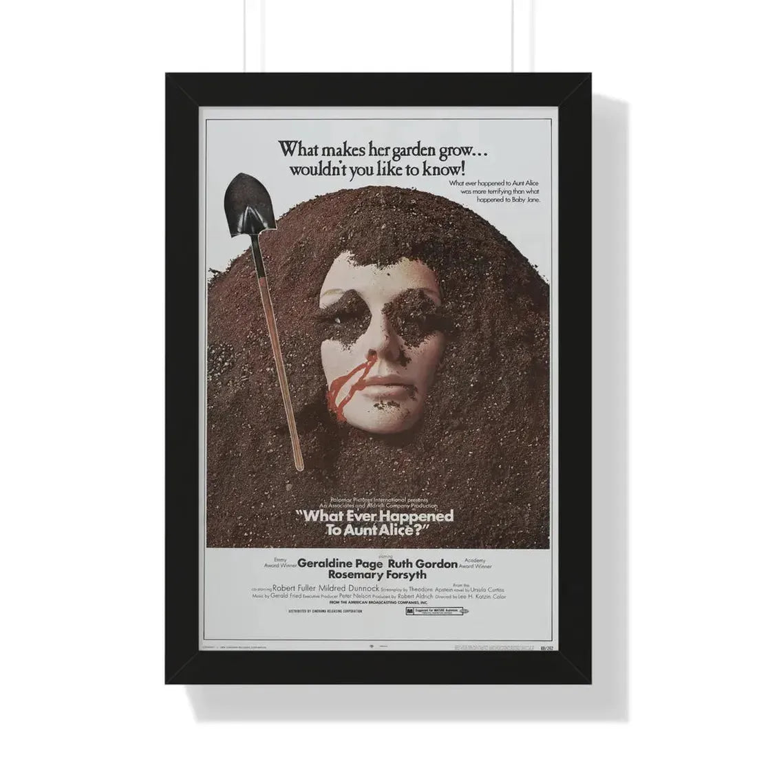 WHAT EVER HAPPENED TO AUNT ALICE 1969 - Framed Movie Poster 16″ x 24″ Black - The Sticker Space