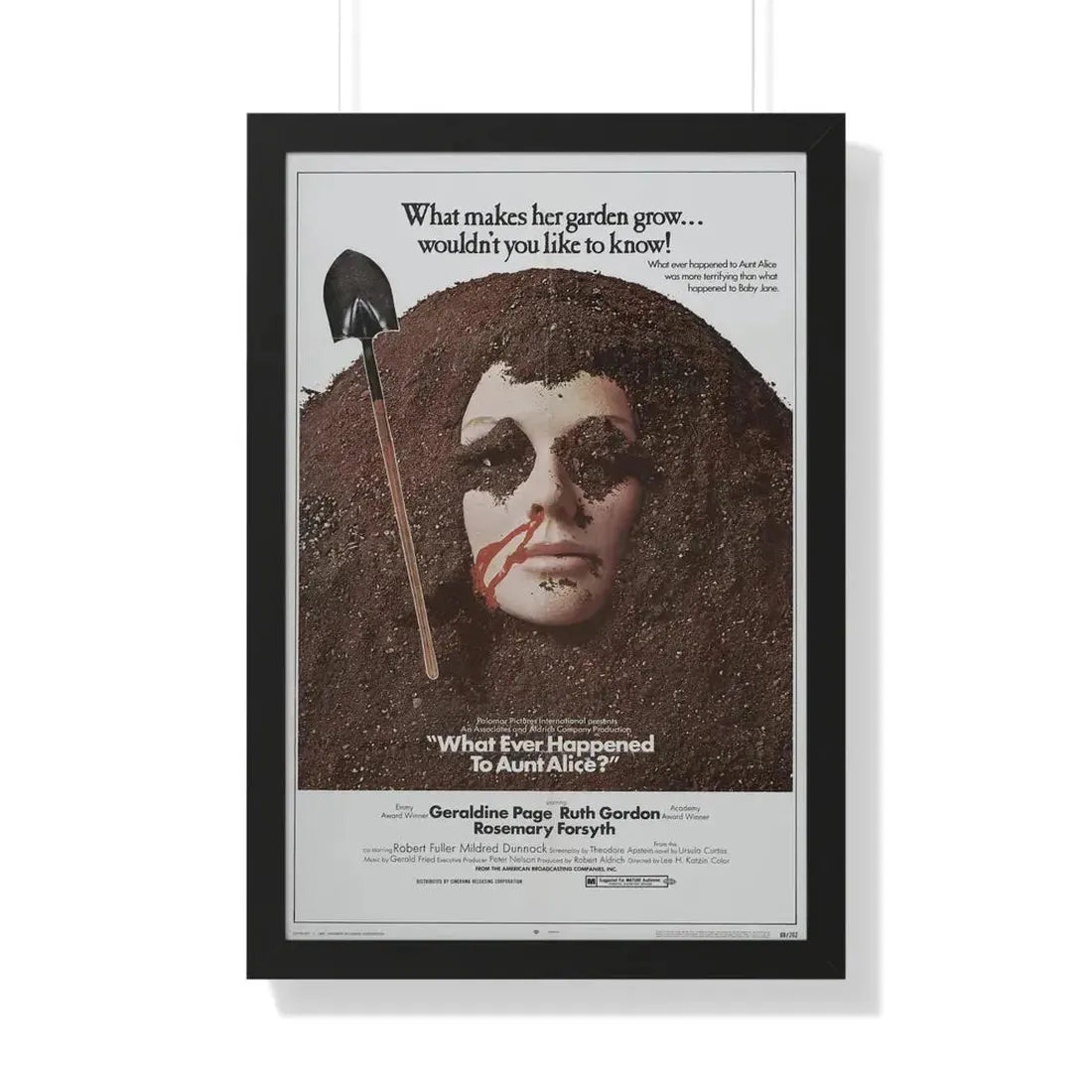 WHAT EVER HAPPENED TO AUNT ALICE 1969 - Framed Movie Poster 20" x 30" Black - The Sticker Space