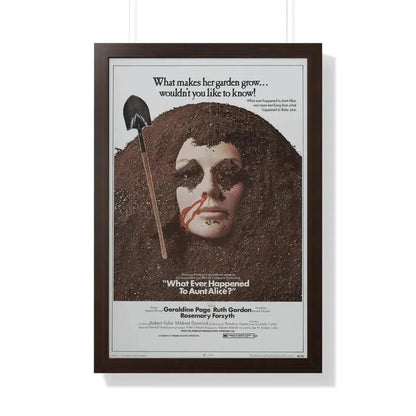 WHAT EVER HAPPENED TO AUNT ALICE 1969 - Framed Movie Poster 20" x 30" Walnut - The Sticker Space