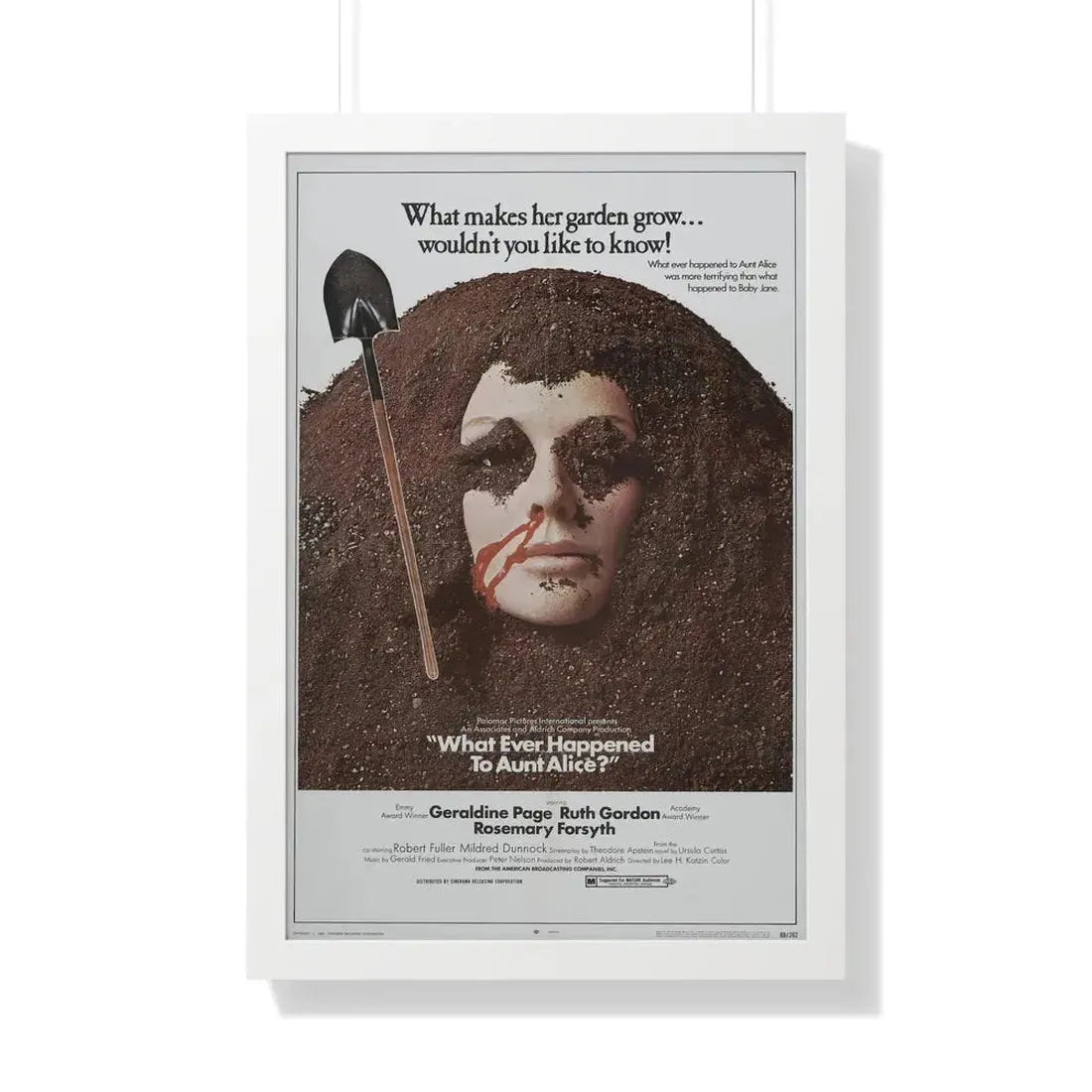 WHAT EVER HAPPENED TO AUNT ALICE 1969 - Framed Movie Poster 20" x 30" White - The Sticker Space