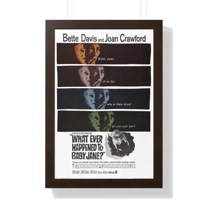 WHAT EVER HAPPENED TO BABY JANE 1962 - Framed Movie Poster 16″ x 24″ Walnut - The Sticker Space