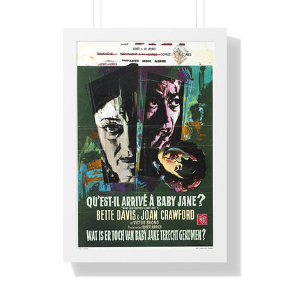 WHAT EVER HAPPENED TO BABY JANE (BELGIAN) 1962 - Framed Movie Poster-16″ x 24″-The Sticker Space