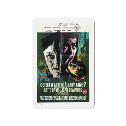WHAT EVER HAPPENED TO BABY JANE (BELGIAN) 1962 Movie Poster - Refrigerator Magnet 4 Inch - The Sticker Space