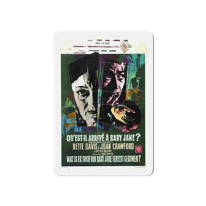 WHAT EVER HAPPENED TO BABY JANE (BELGIAN) 1962 Movie Poster - Refrigerator Magnet 5 Inch - The Sticker Space