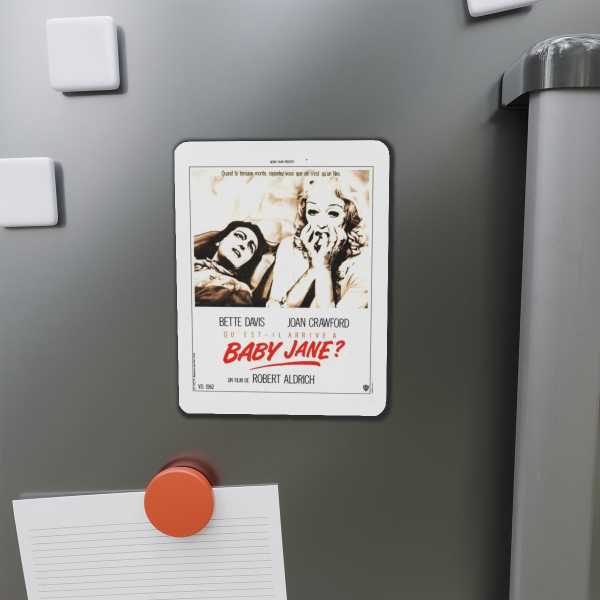 WHAT EVER HAPPENED TO BABY JANE (FRENCH) 2 1962 Movie Poster - Refrigerator Magnet-The Sticker Space