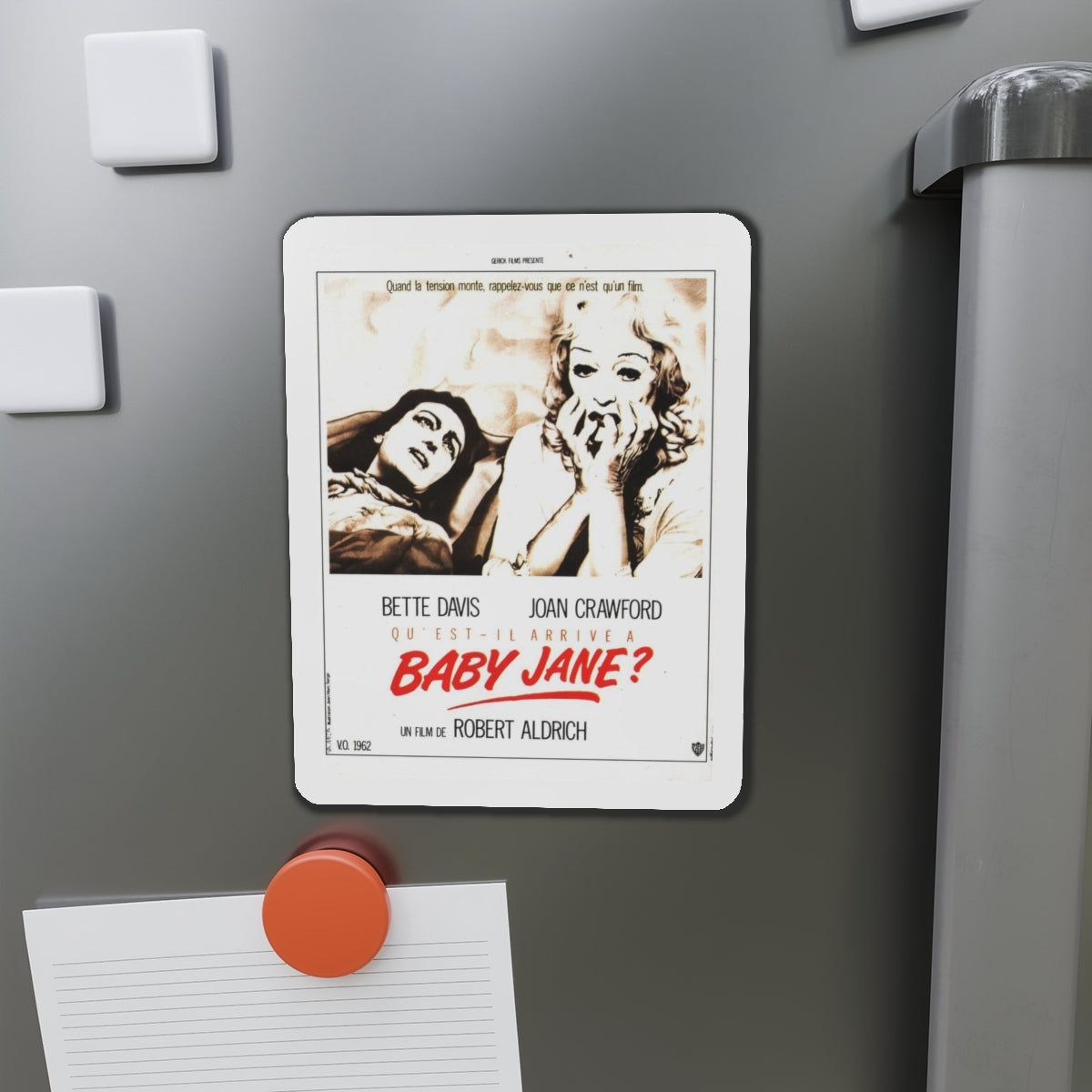 WHAT EVER HAPPENED TO BABY JANE (FRENCH) 2 1962 Movie Poster - Refrigerator Magnet-The Sticker Space