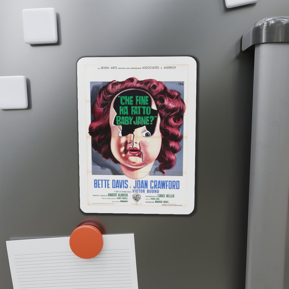 WHAT EVER HAPPENED TO BABY JANE (ITALIAN) 1962 Movie Poster - Refrigerator Magnet-The Sticker Space