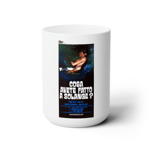 WHAT HAVE YOU DONE TO SOLANGE (2) 1972 Movie Poster - White Coffee Cup 15oz-15oz-The Sticker Space