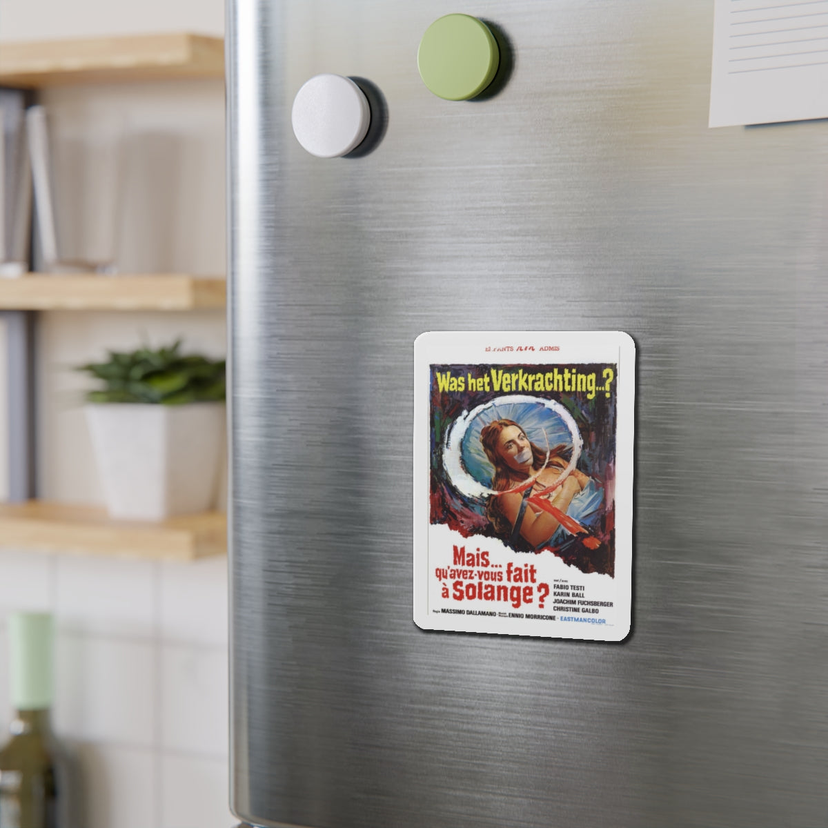 WHAT HAVE YOU DONE TO SOLANGE (BELGIAN) 1972 Movie Poster - Refrigerator Magnet-The Sticker Space