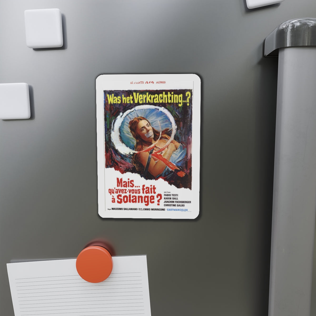 WHAT HAVE YOU DONE TO SOLANGE (BELGIAN) 1972 Movie Poster - Refrigerator Magnet-The Sticker Space