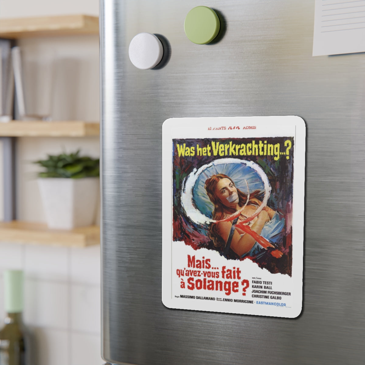 WHAT HAVE YOU DONE TO SOLANGE (BELGIAN) 1972 Movie Poster - Refrigerator Magnet-The Sticker Space