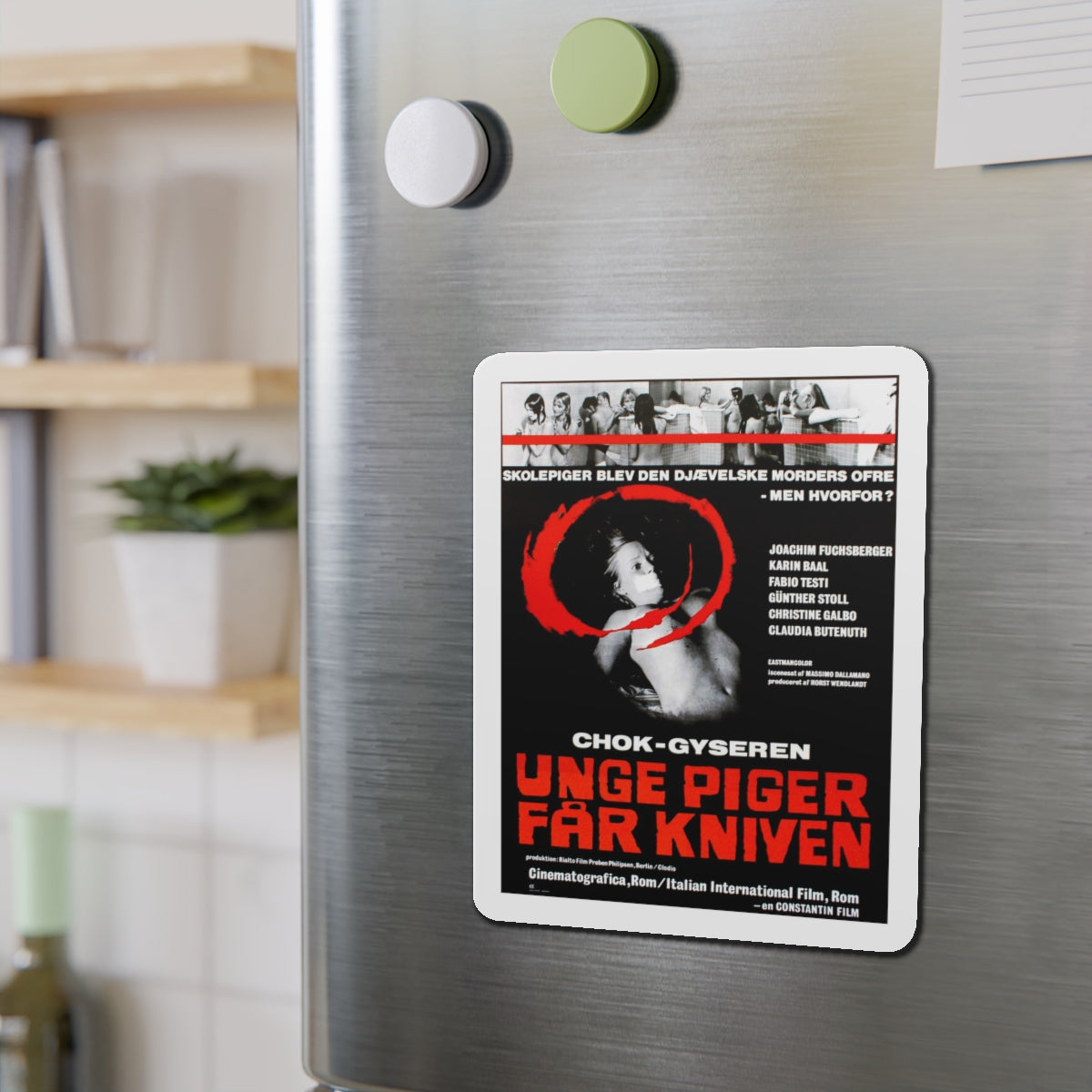 WHAT HAVE YOU DONE TO SOLANGE (DANISH) 1972 Movie Poster - Refrigerator Magnet-The Sticker Space