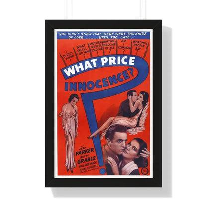 WHAT PRICE INNOCENCE 1933 - Framed Movie Poster 16″ x 24″ Black - The Sticker Space