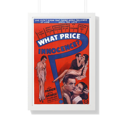 WHAT PRICE INNOCENCE 1933 - Framed Movie Poster-20" x 30"-The Sticker Space