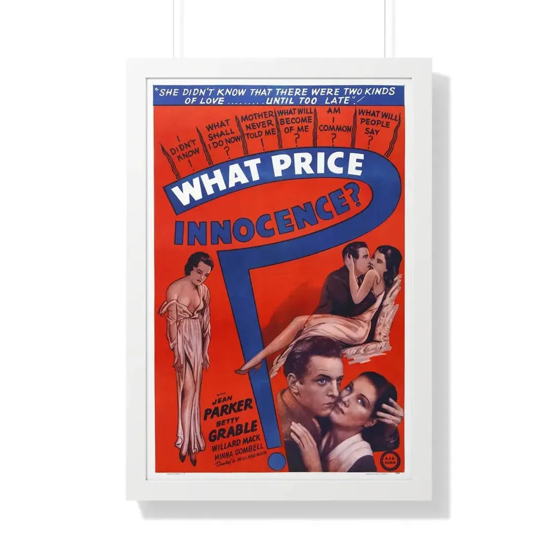 WHAT PRICE INNOCENCE 1933 - Framed Movie Poster 20" x 30" White - The Sticker Space