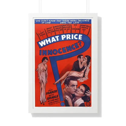 WHAT PRICE INNOCENCE 1933 - Framed Movie Poster 20" x 30" White - The Sticker Space