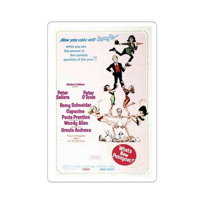 What's New Pussycat 1965 Movie Poster STICKER Vinyl Die-Cut Decal 3 Inch - The Sticker Space