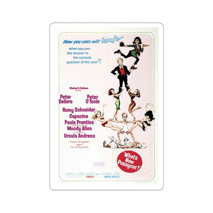 What's New Pussycat 1965 Movie Poster STICKER Vinyl Die-Cut Decal 4 Inch - The Sticker Space