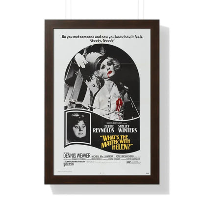 WHAT'S THE MATTER WITH HELEN 1971 - Framed Movie Poster 16″ x 24″ Walnut - The Sticker Space
