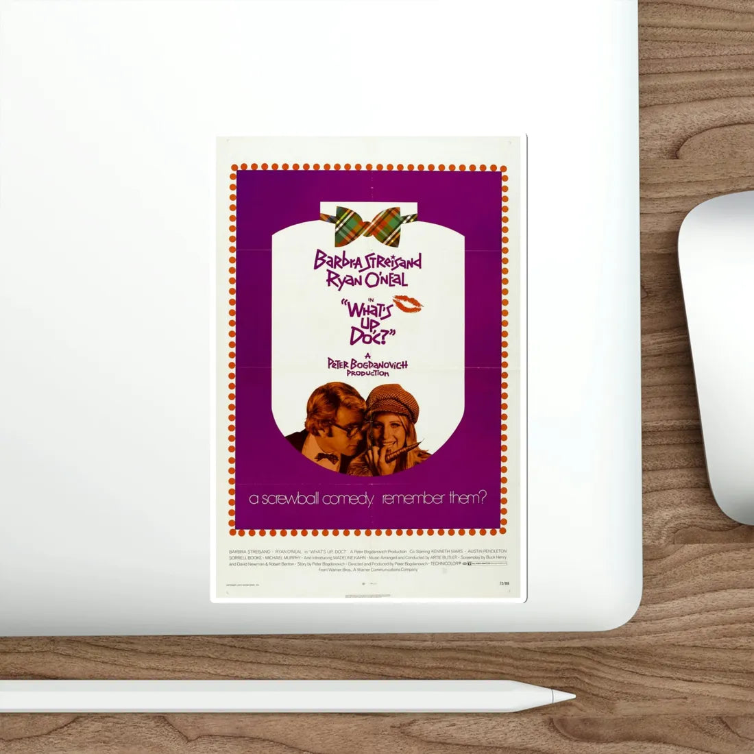 What's Up Doc 1972 Movie Poster STICKER Vinyl Die-Cut Decal - The Sticker Space