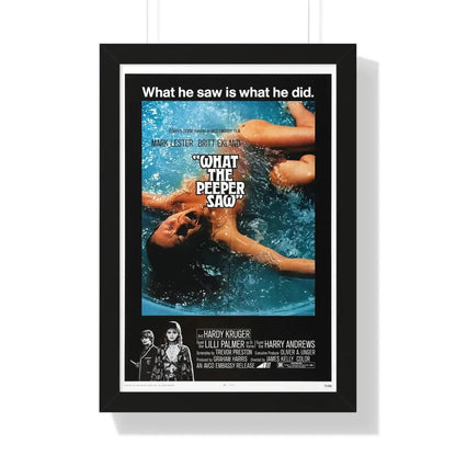 WHAT THE PEEPER SAW 1972 - Framed Movie Poster 16″ x 24″ Black - The Sticker Space