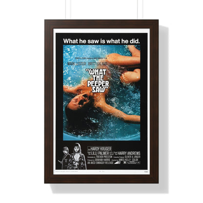 WHAT THE PEEPER SAW 1972 - Framed Movie Poster-16″ x 24″-The Sticker Space