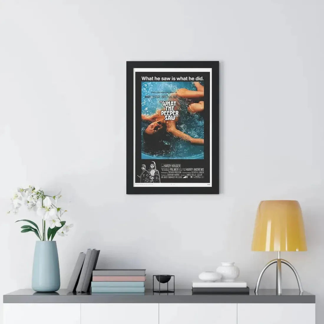 WHAT THE PEEPER SAW 1972 - Framed Movie Poster - The Sticker Space