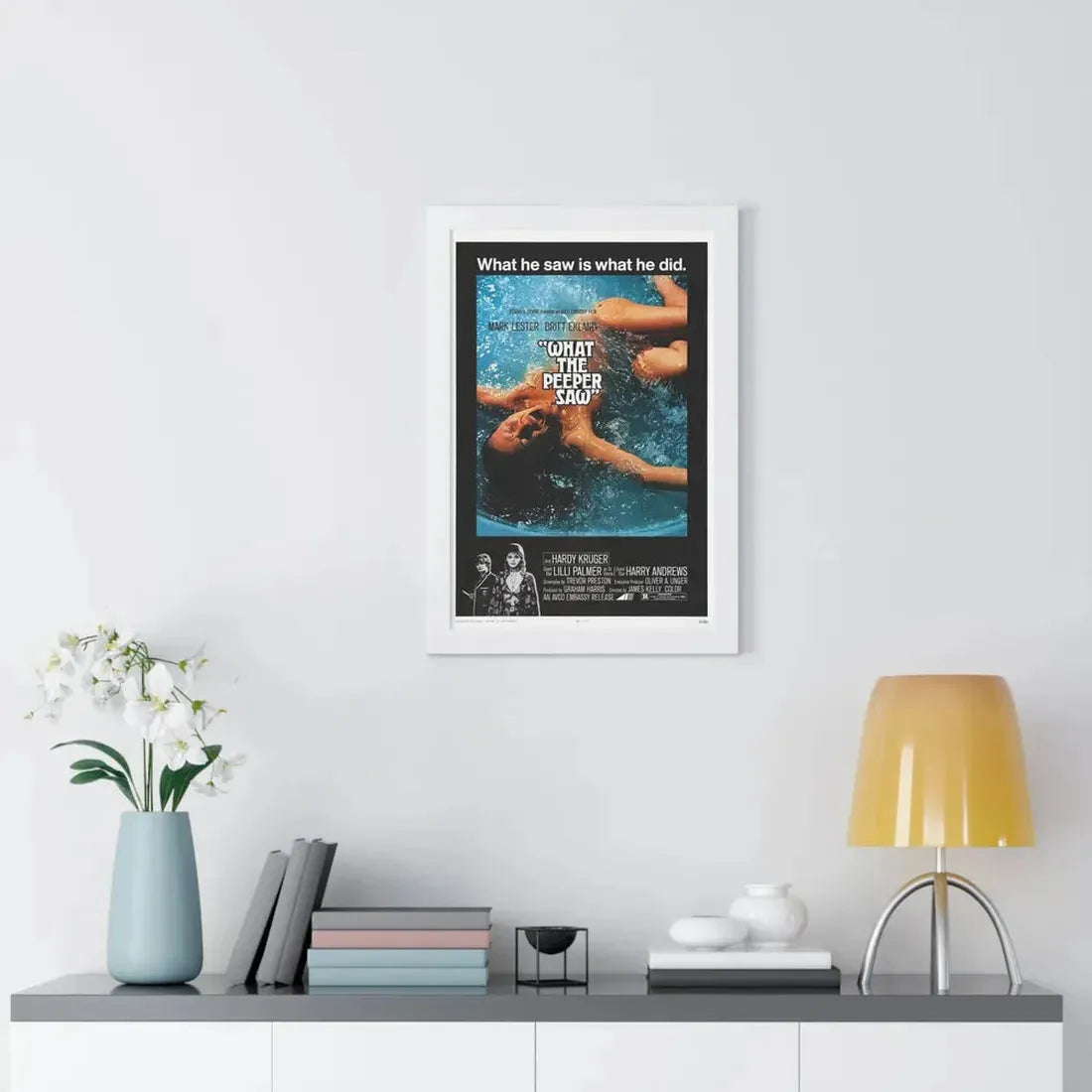 WHAT THE PEEPER SAW 1972 - Framed Movie Poster - The Sticker Space
