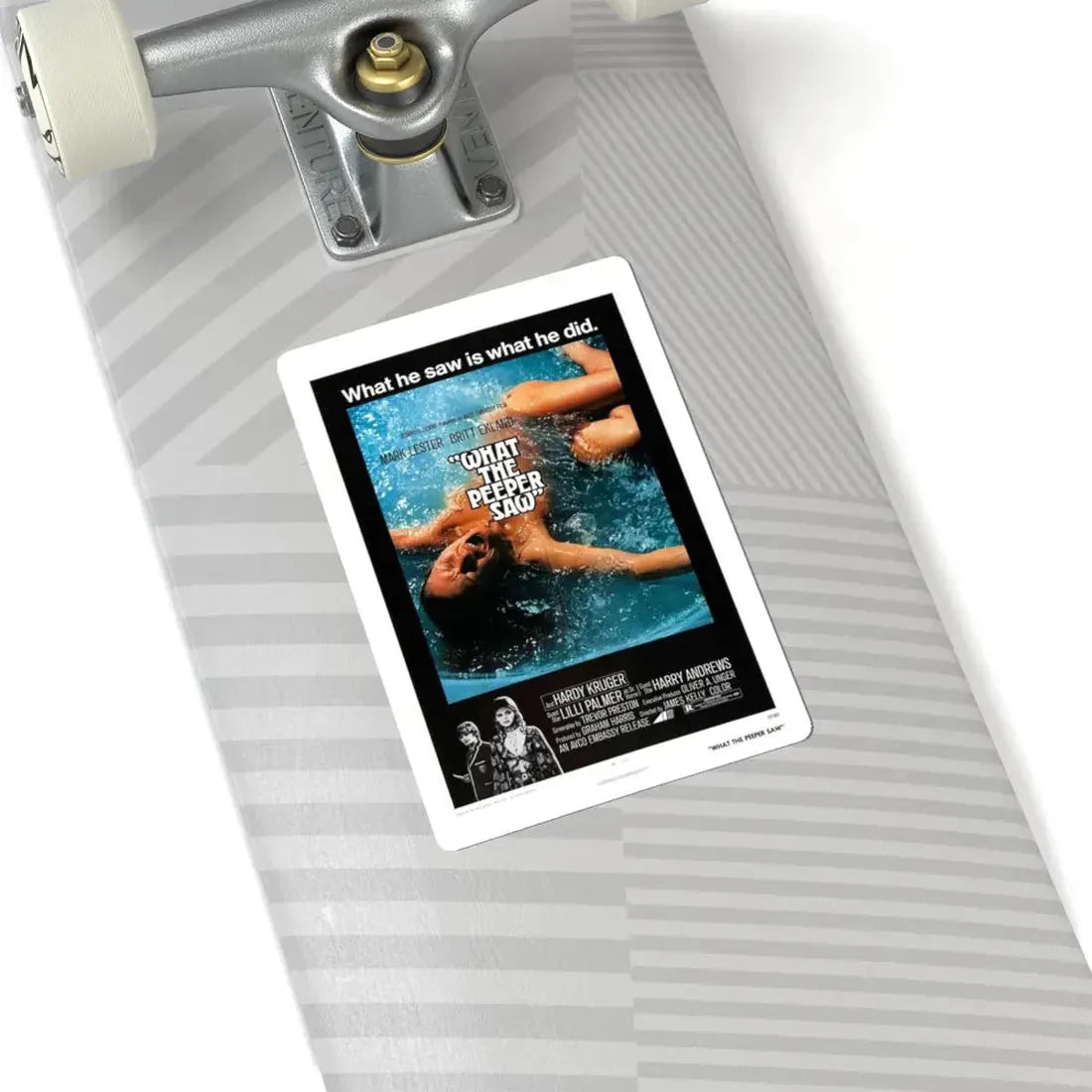 WHAT THE PEEPER SAW 1972 Movie Poster - STICKER Vinyl Kiss-Cut Decal - The Sticker Space