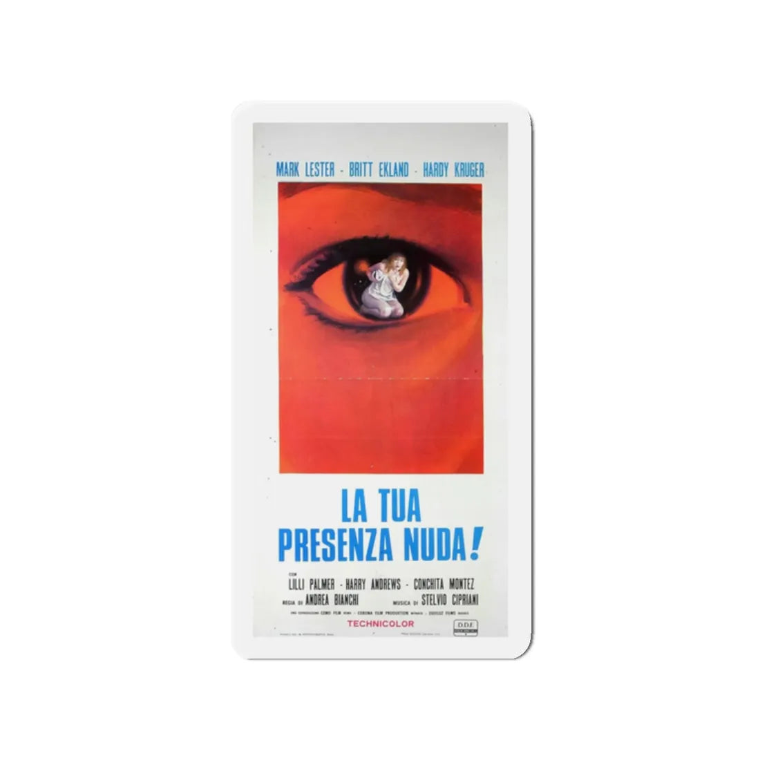 WHAT THE PEEPER SAW (ITALIAN) 1972 Movie Poster - Refrigerator Magnet 2 Inch - The Sticker Space