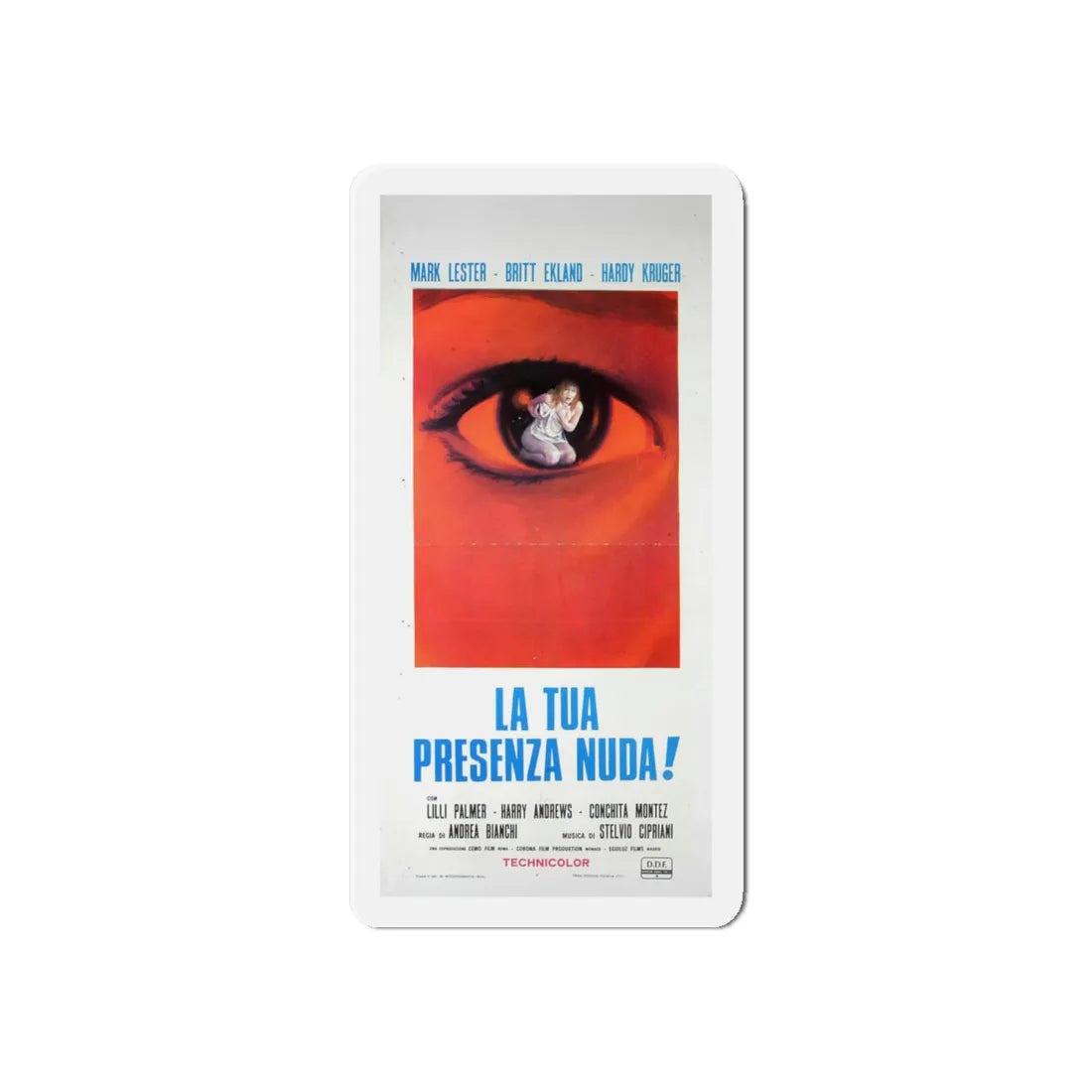 WHAT THE PEEPER SAW (ITALIAN) 1972 Movie Poster - Refrigerator Magnet 6 Inch - The Sticker Space