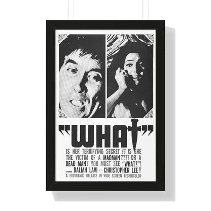 WHAT (THE WHIP AND THE BODY) 1963 - Framed Movie Poster 16″ x 24″ Black - The Sticker Space