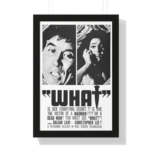 WHAT (THE WHIP AND THE BODY) 1963 - Framed Movie Poster 16″ x 24″ Black - The Sticker Space