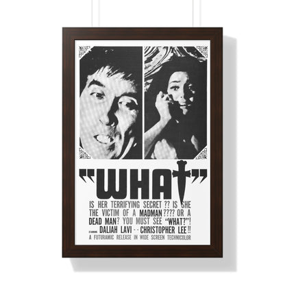 WHAT (THE WHIP AND THE BODY) 1963 - Framed Movie Poster-16″ x 24″-The Sticker Space