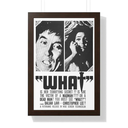WHAT (THE WHIP AND THE BODY) 1963 - Framed Movie Poster 16″ x 24″ Walnut - The Sticker Space