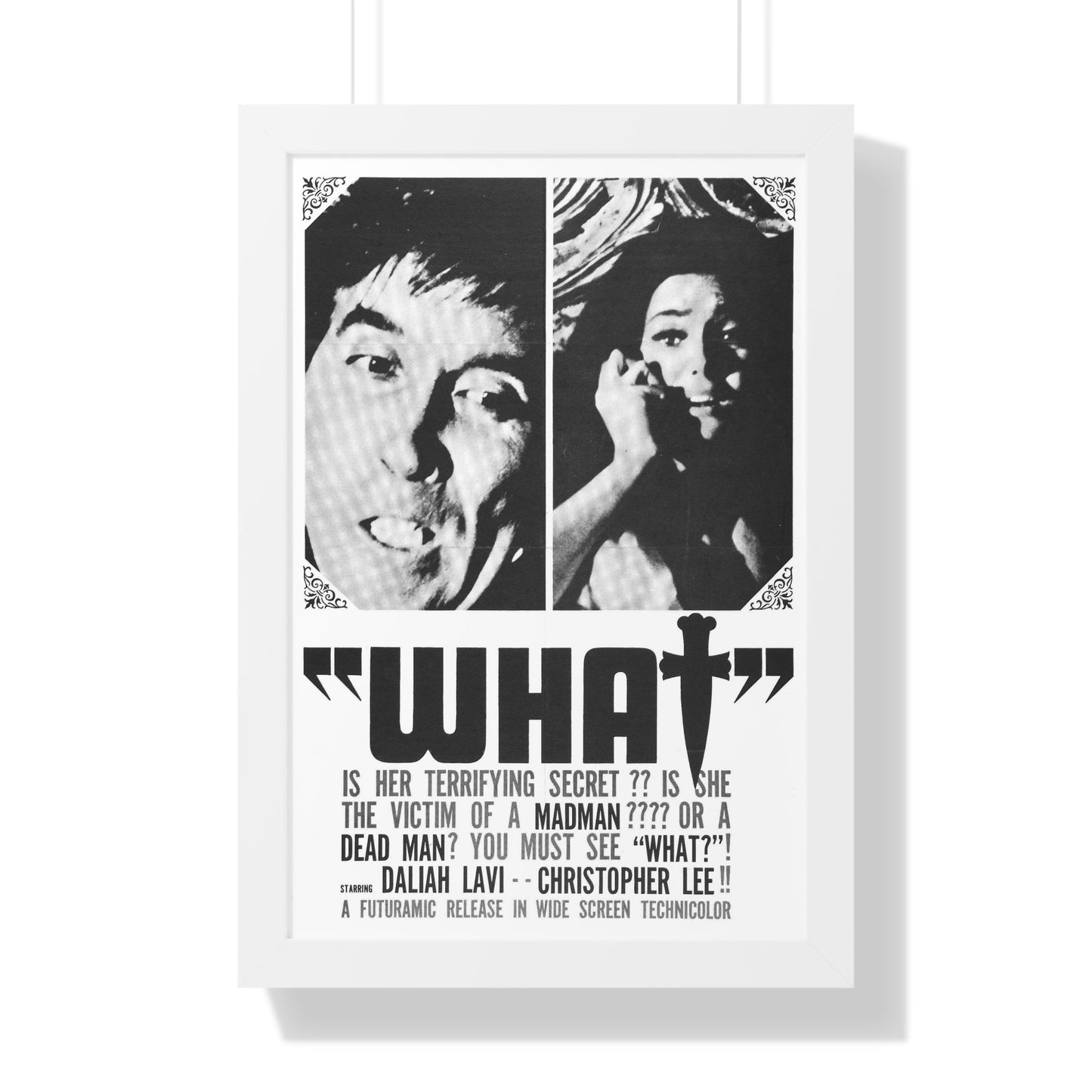 WHAT (THE WHIP AND THE BODY) 1963 - Framed Movie Poster-16″ x 24″-The Sticker Space