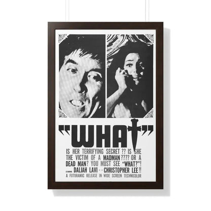 WHAT (THE WHIP AND THE BODY) 1963 - Framed Movie Poster 20" x 30" Walnut - The Sticker Space