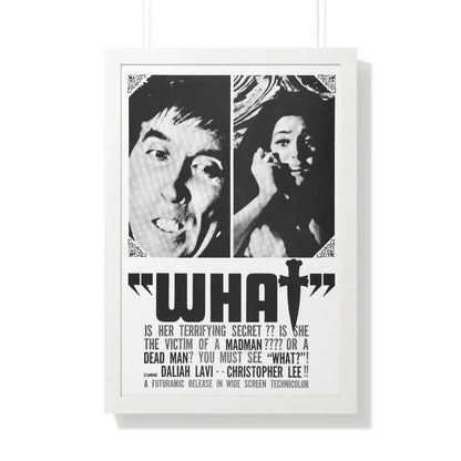 WHAT (THE WHIP AND THE BODY) 1963 - Framed Movie Poster 20" x 30" White - The Sticker Space