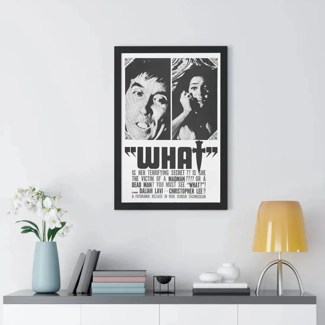 WHAT (THE WHIP AND THE BODY) 1963 - Framed Movie Poster - The Sticker Space