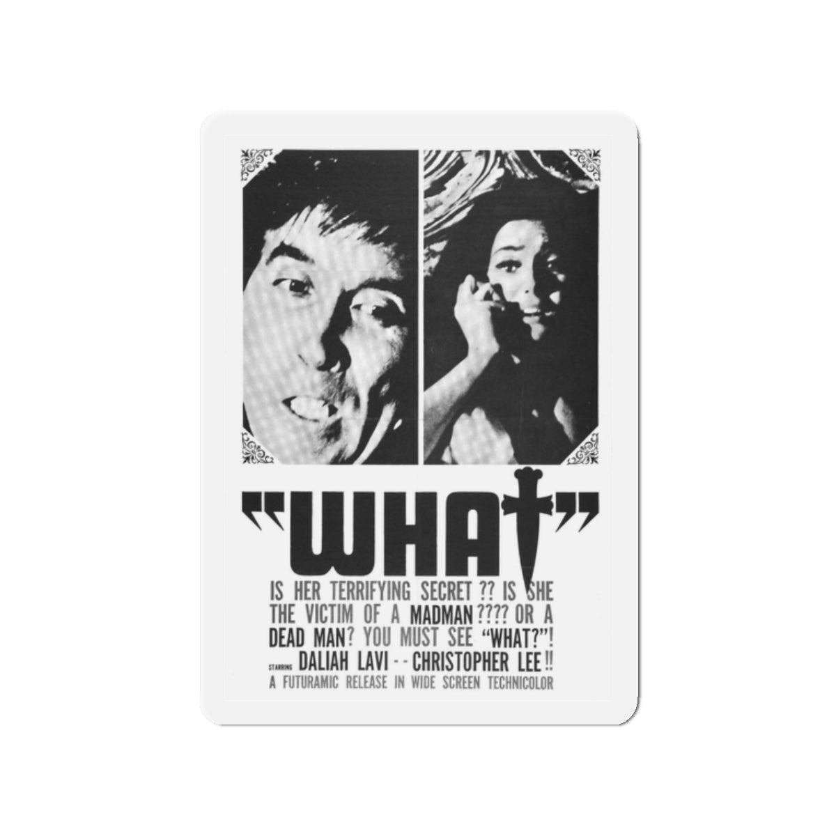 WHAT (THE WHIP AND THE BODY) 1963 Movie Poster - Refrigerator Magnet-2" x 2"-The Sticker Space