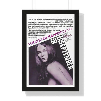 WHATEVER HAPPENED TO MISS SEPTEMBER 1973 - Framed Movie Poster 16″ x 24″ Black - The Sticker Space