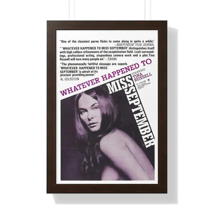 WHATEVER HAPPENED TO MISS SEPTEMBER 1973 - Framed Movie Poster 16″ x 24″ Walnut - The Sticker Space