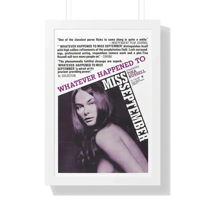 WHATEVER HAPPENED TO MISS SEPTEMBER 1973 - Framed Movie Poster 16″ x 24″ White - The Sticker Space